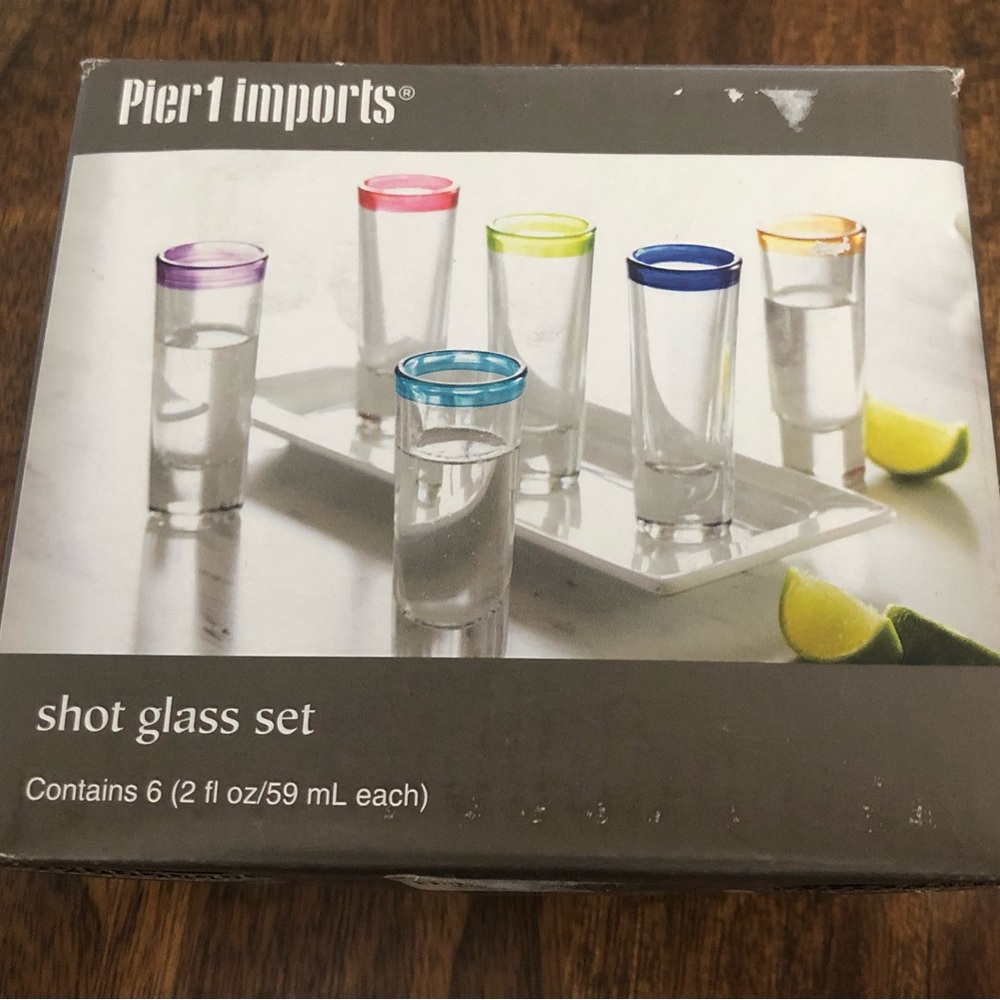 Pier 1 Multicolor Shot Glass Set
